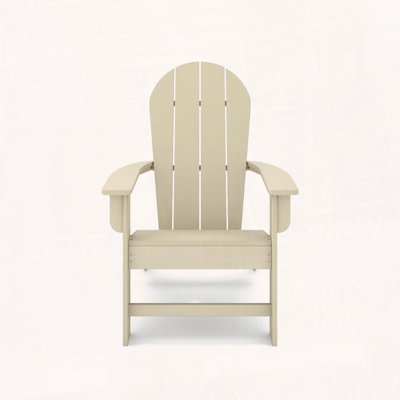 Chaise Adirondack - Bois d'œuvre en polyéthylène haute densité de qualité supérieure, dossier unique en éventail, quincaillerie en acier inoxydable