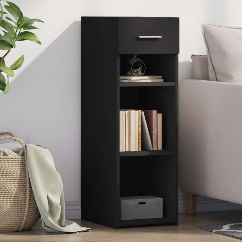Anquette 93cm H x 30cm W Standard Bookcase, Black