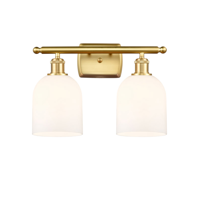 Allysson 2 - Light Dimmable Vanity Light, Satin Gold, Glossy White