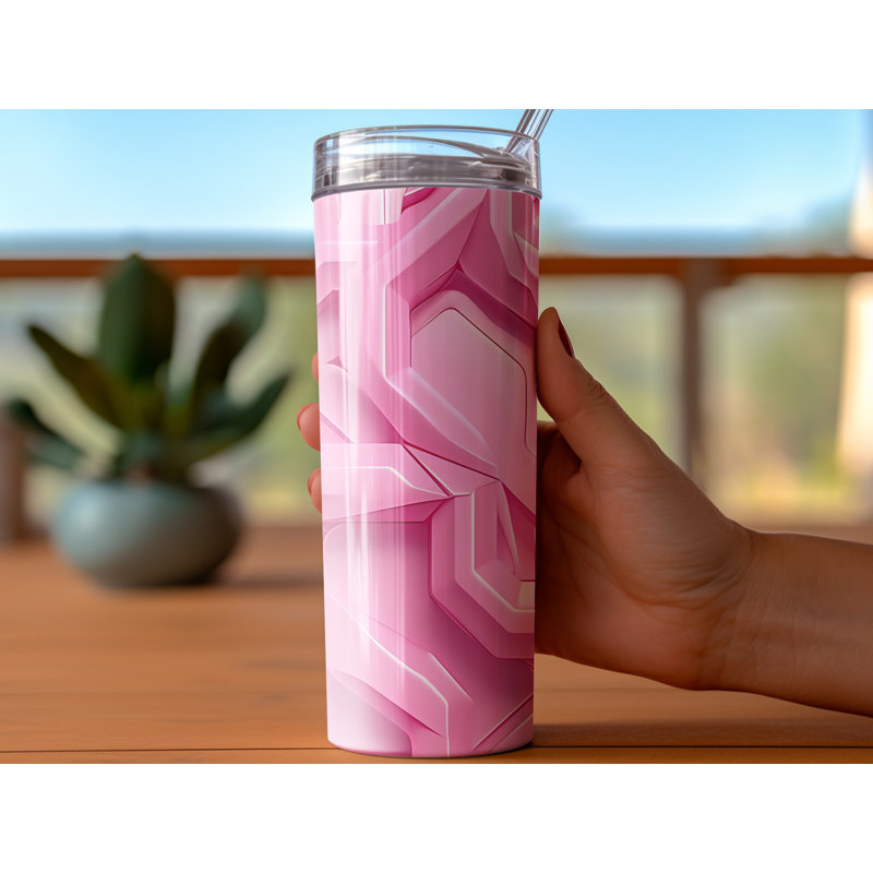 Choose Handmade Tumblers 591ml Vacuum Insulated Stainless Steel (18/8) Travel Tumbler with Straw