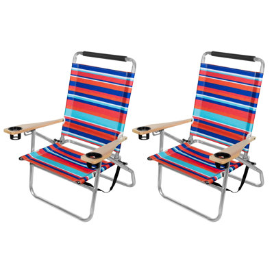 Monisola Reclining/Folding Beach Chair by Arlmont & Co.