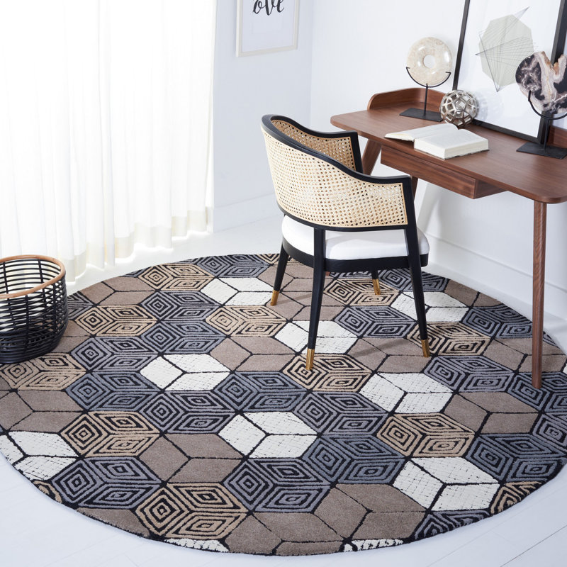 Tapis en laine touffeté à la main Fifth Avenue, Rond 7 pi
