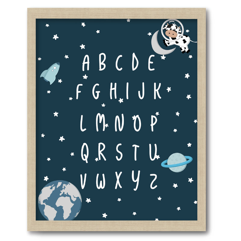 Learn Your Abc Space 16x20 Framed Board
