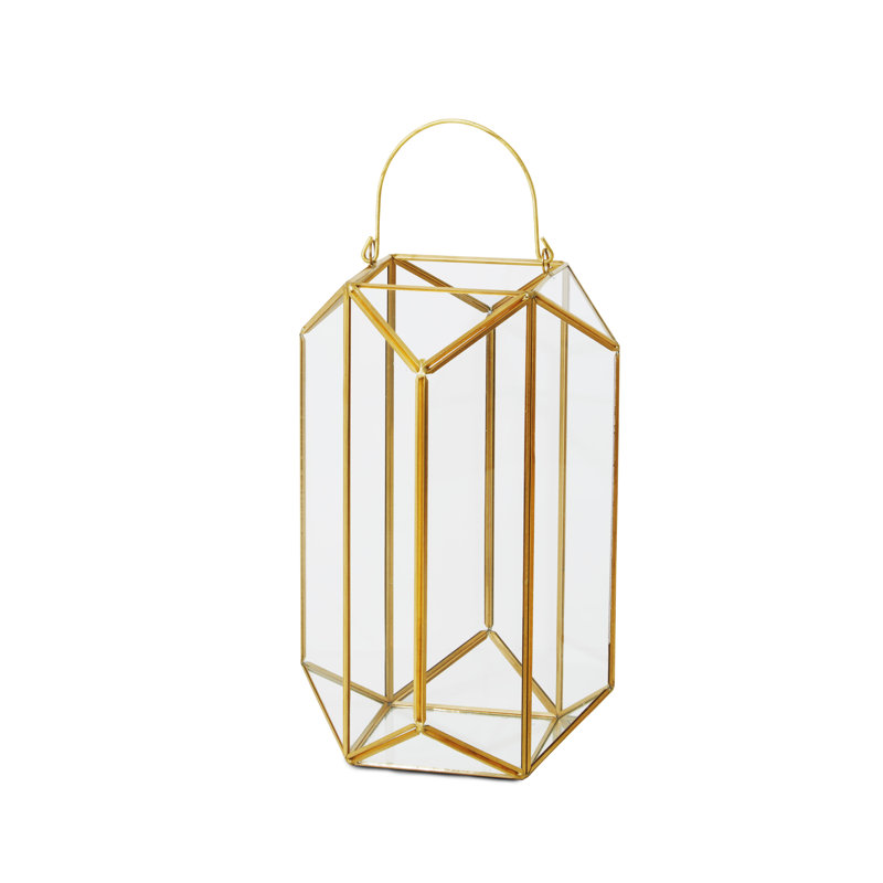 11'' H Glass Lantern