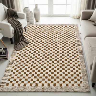 Freud Checkered Area Rug