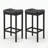 Bar Stools Set Of 2, 30.25" Backless Counter Height Bar Stools With Soft Leather Seat And With Footrest, 400 LB Heavy Duty Padded Saddle Barstool Chair For Modern Kitchen Island Counter-1981834008-1981834014