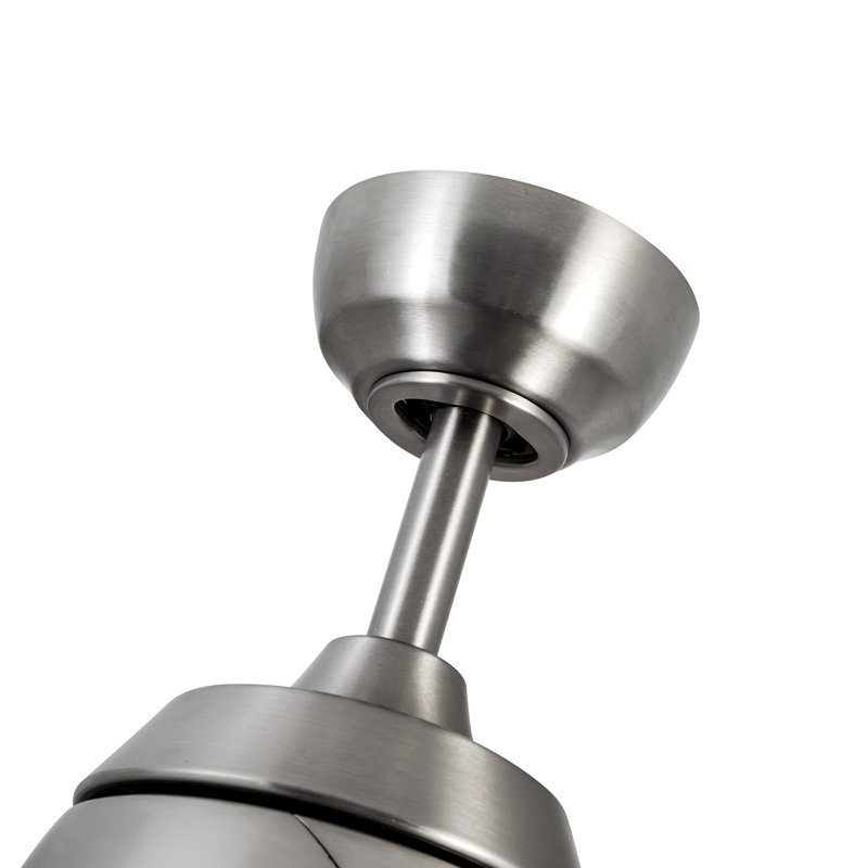 Thalia Smart LED Downrod Ceiling Fan, White, Brushed Nickel