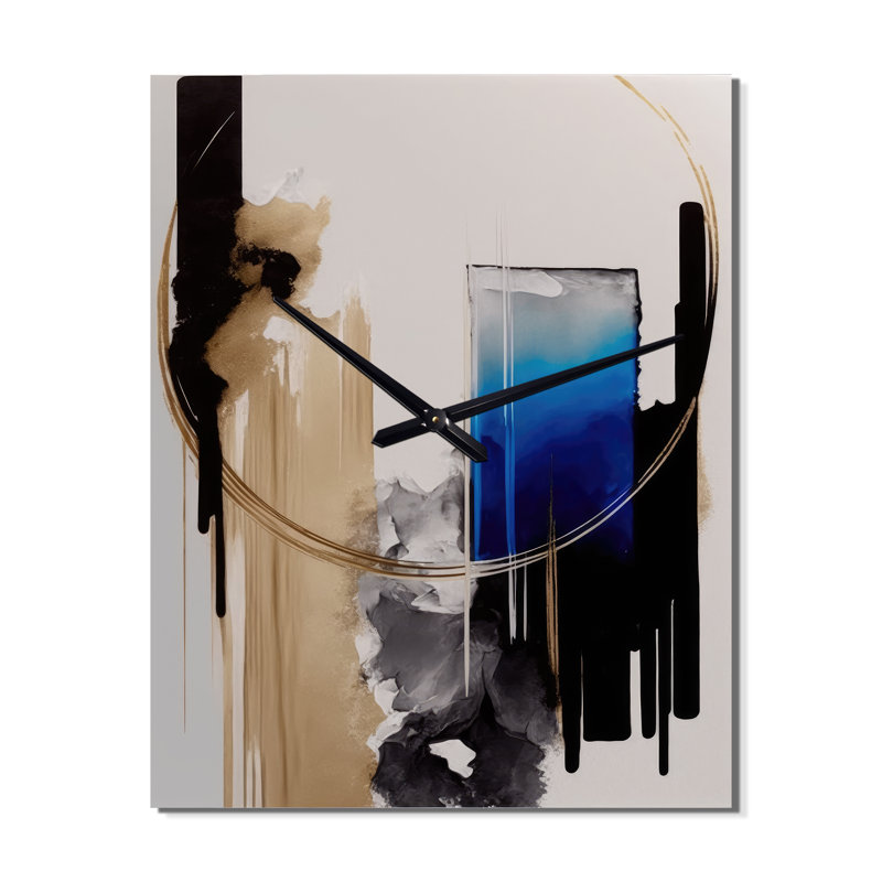 Minimalist Abstract II - Horloges murales modernes, H 28 po x l 12 po x P 1 po
