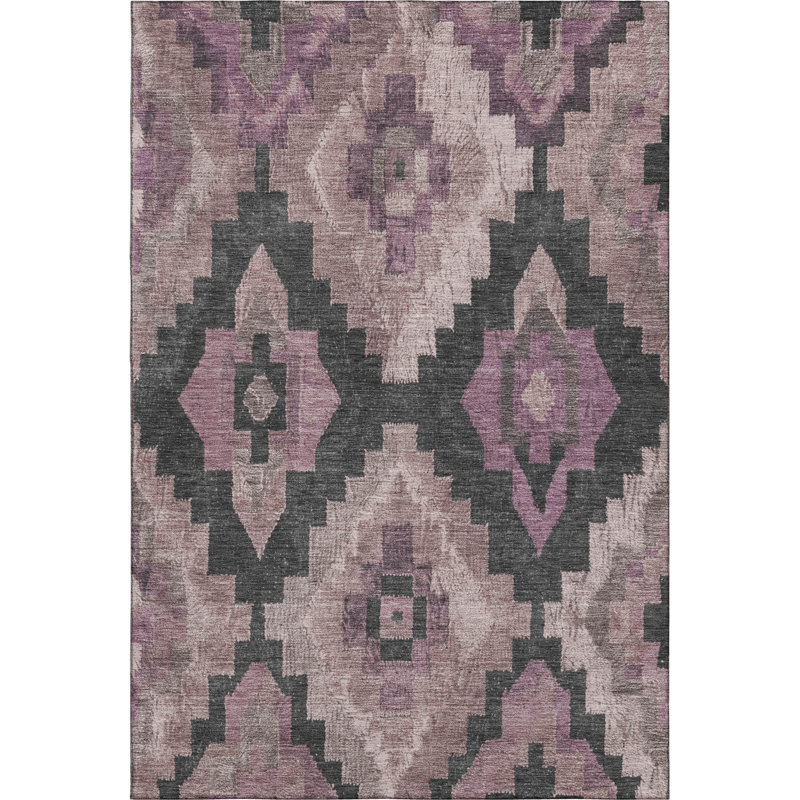 Premium Machine Washable Farolt AMF1894 Aztec Rug, Rectangle 8' x 10'