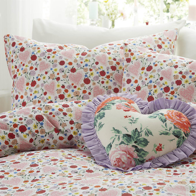 Cath Kidston Floral Frill Pink/Red/Green, Single - 1 Standard Pillowcases