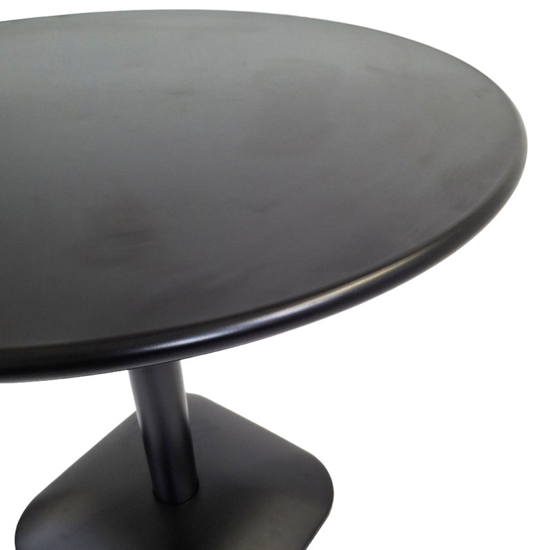 ALBIN 80 Round Table  With 04 KARIN Armchair  Set, Black/Green