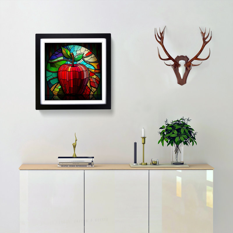 Single Picture Frame Print on Wood, Black