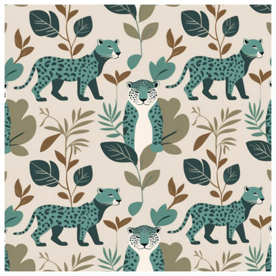 Illustration de couvre-lit animal à motif de feuilles de léopard