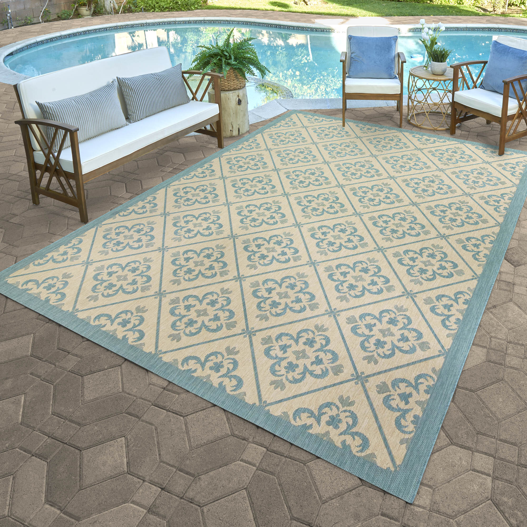 Checkered Indoor Outdoor Rug - Outdoor Area Rugs