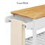 Chariot pour îlot de cuisine 40 po avec 2 tiroirs et tablettes ouvertes, chariot de cuisine roulant avec crochets latéraux et porte-serviettes, îlot de rangement mobile sur roulettes verrouillables-1116996343