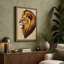 Noble Lion Rustic - Wrapped Canvas-1821505160-1821505165