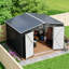 Remise de rangement extérieure 10 * 8 pi avec structure de cadre actualisée pour pelouse de jardin-124954183