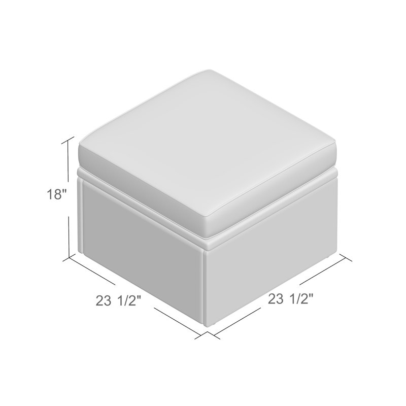 Outdoor Ottoman, Grey