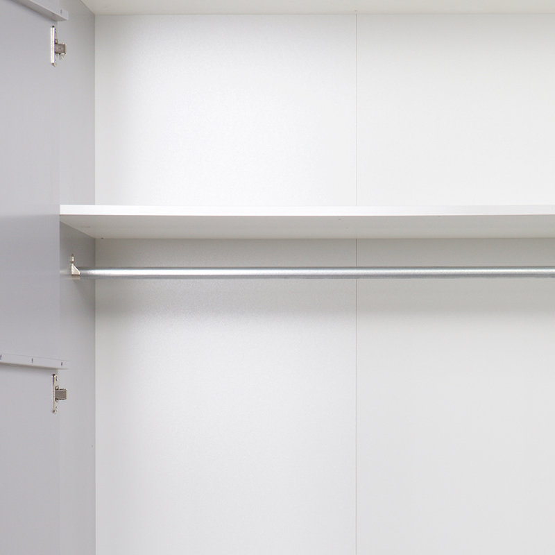 Cedric 3 Door Wood Wardrobe, White