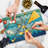 Ambesonne Anchor Cutting Board Large Size Nautical Chevron Zigzags Multicolor