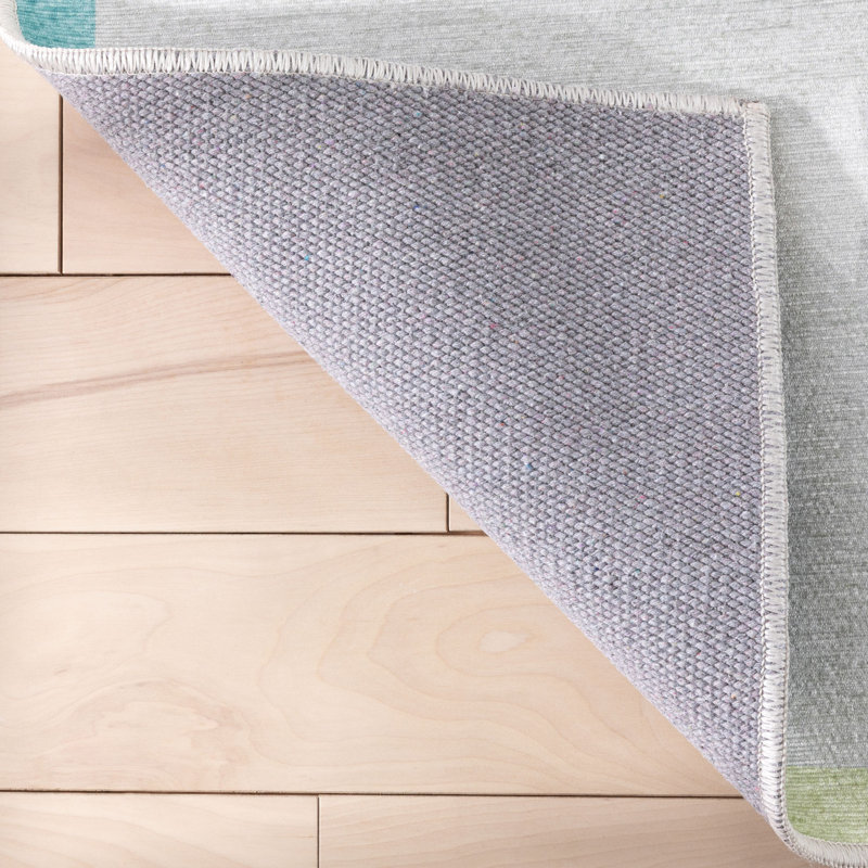 Kids Rugs Hopscotch Modern Area Rug, Rectangle 3'3" x 5', Blue
