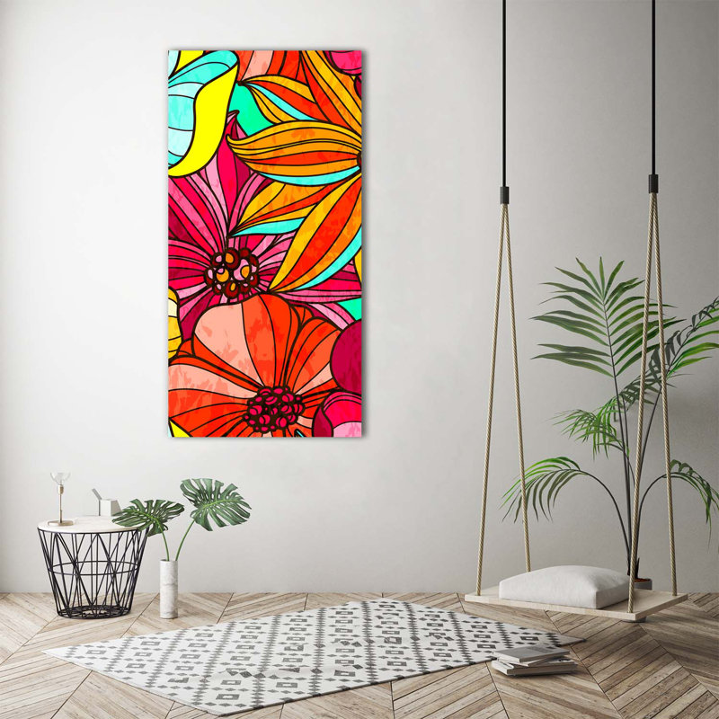 Colourful Flowers - Wrapped Canvas Art Prints