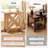 25" End Table with X Shape Frame, Hidden Metal L Bracket Inforcement, Non-Slip Feet