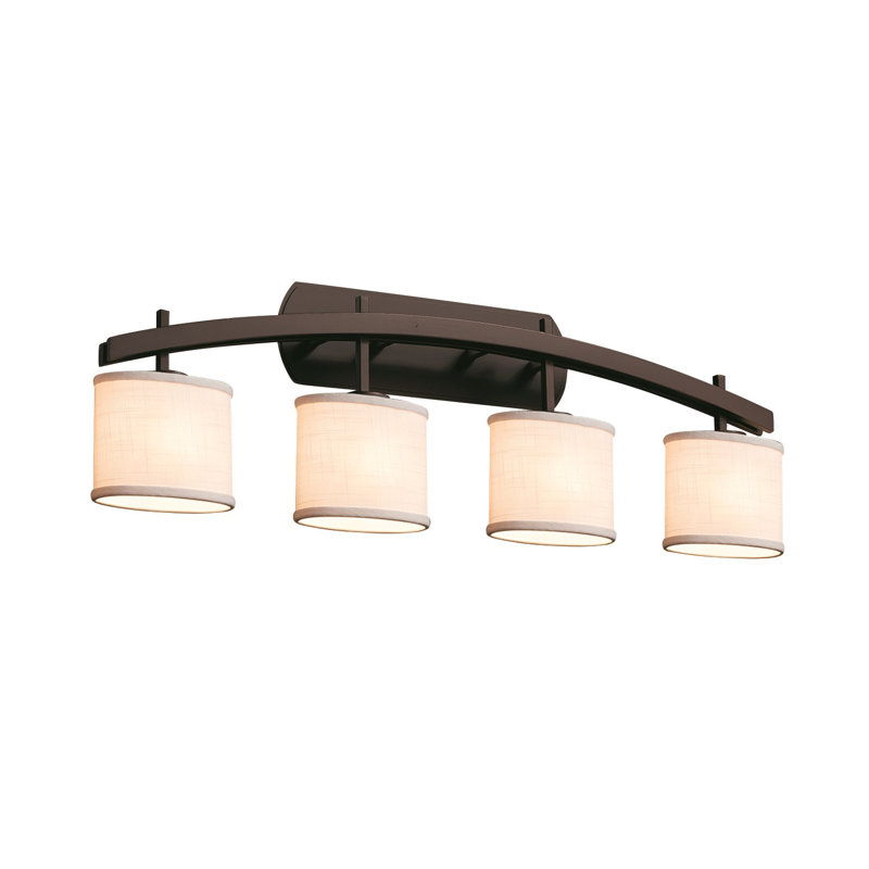 Éclairage Oval pour meuble-lavabo 4 lumières favela Archway, Crème, Bronze foncé
