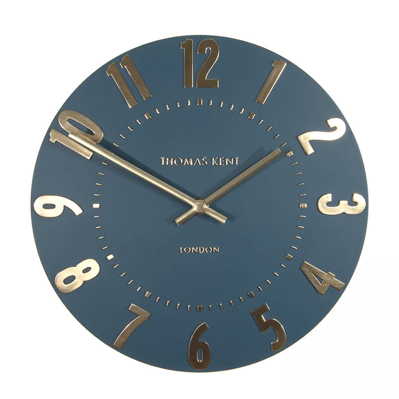 Mulberry Metal Wall Clock, Small, Blue