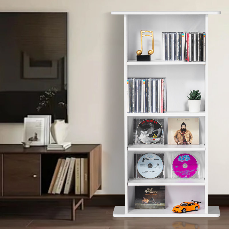 Wood 3'' H Media Shelves, White