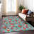 Machine Washable Indoor/Outdoor Christmas Nutcracker Xhevrie Teal Rug-266136639