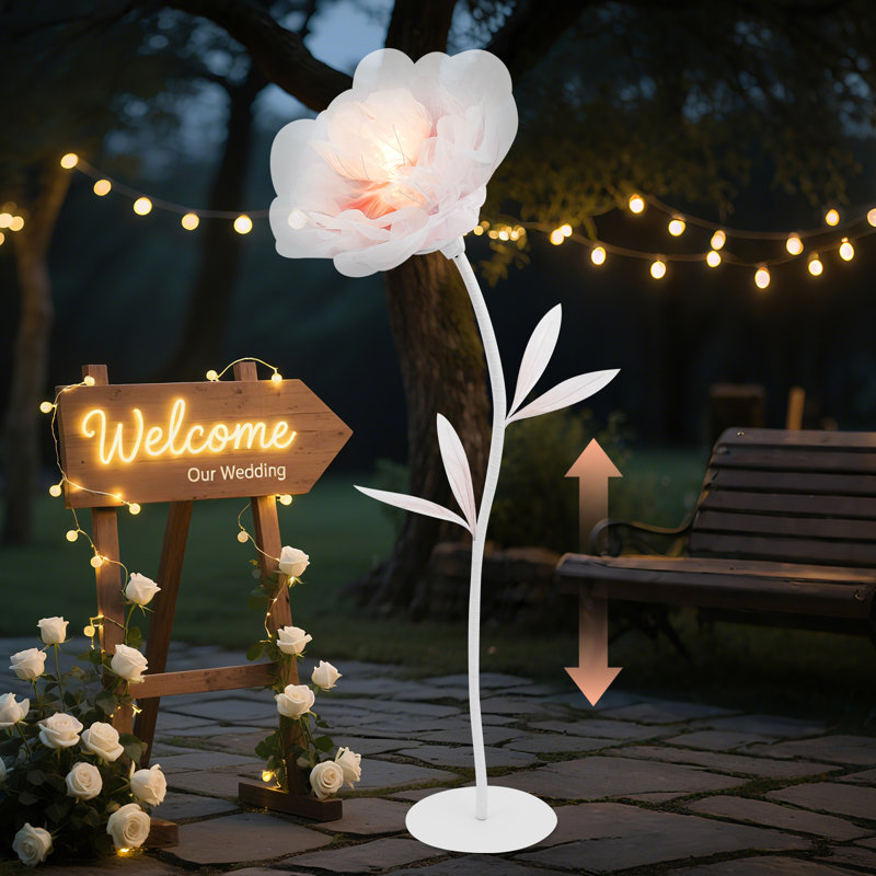 Grande fleur artificielle à ouverture automatique pour la fête d'anniversaire de mariage, Rose