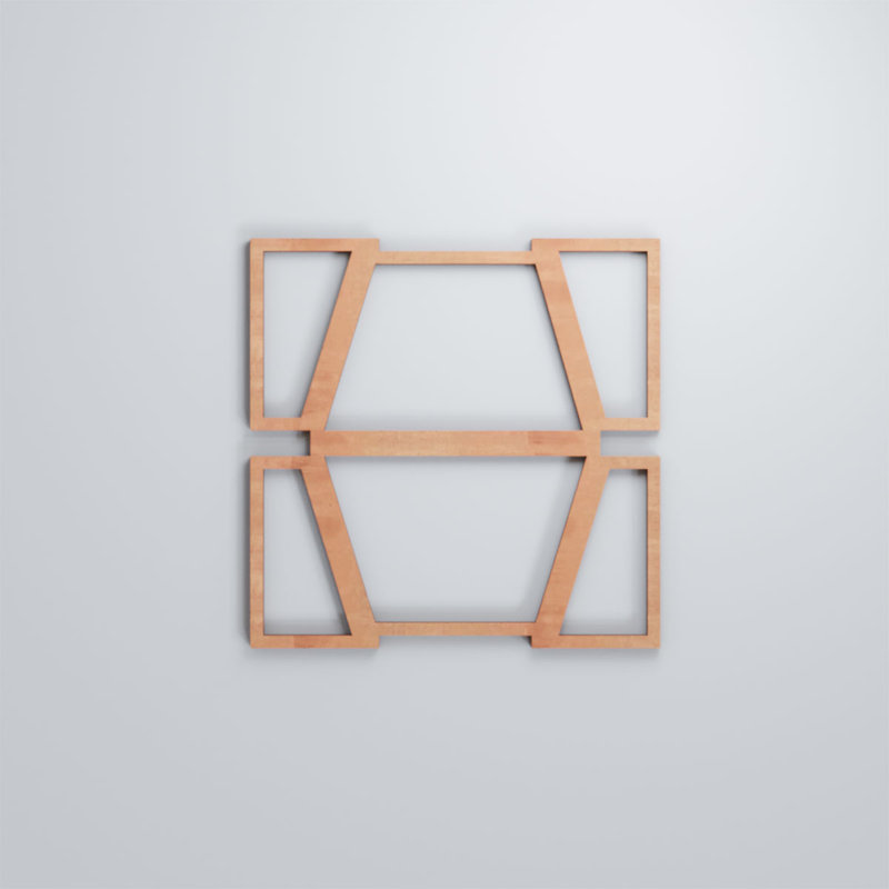 Panneaux muraux en bois Greeley, 1/4", Très petit (l 7 3/8 po x H 7 3/8 po), Cerise
