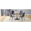 Petite table ronde de 31,9 pouces en forme de sablier, jumelée à 4 chaises-230492644