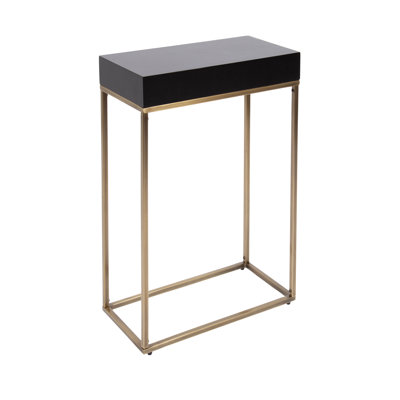 Karlsen Wood and Metal Narrow Side Table