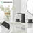 8 In. Waterfall Widespread 2-Handle 3 Holes Bathroom Faucet-116446594