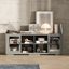 Commode décorative à quatre portes avec tablettes réglables-114247529