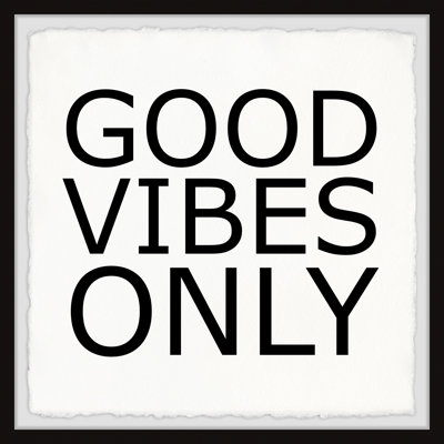 « Good vibes only mantra »-impression d’art textuel sur papier encadrée