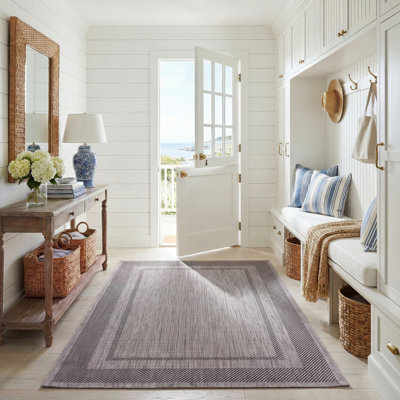 Tapis intérieur/extérieur géométrique Reid