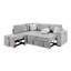 Canapé-lit modulaire convertible, canapé en L avec table rabattable, ports USB et porte-gobelet-1223098588
