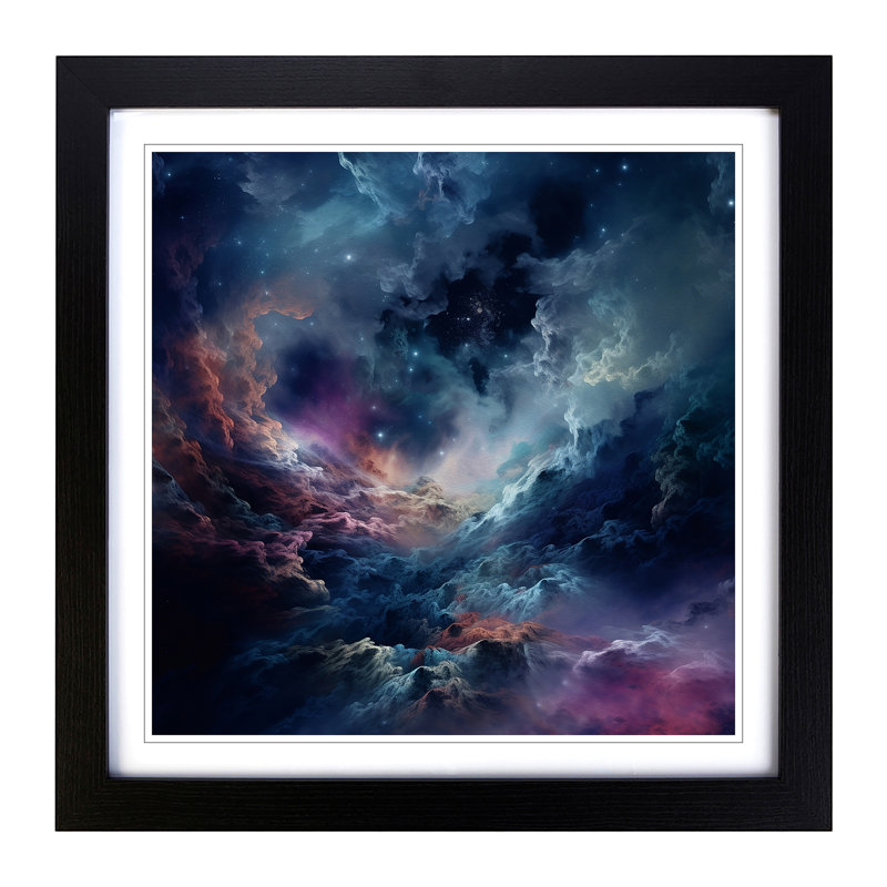 Single Picture Frame Print on Wood, Black