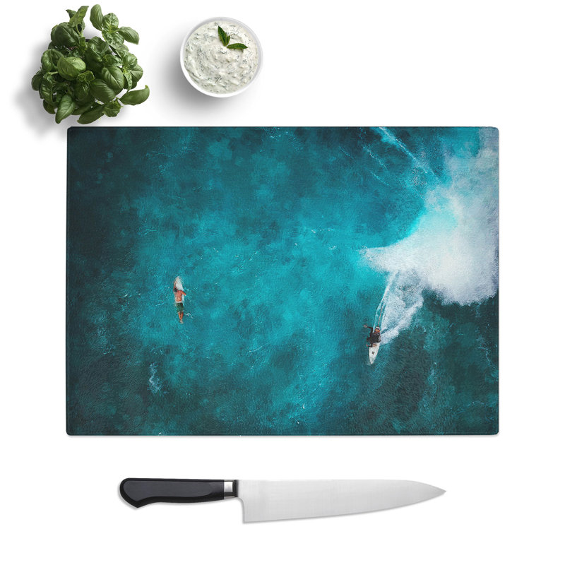 Surfers in Hawaii Chopping Board, 28.5cm W x 39cm L