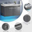 Meuble-lavabo flottant noir 31 po avec lavabo, lumière DEL moderne-537429577