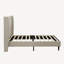 Base de lit rembourrée en tissu de haute tête de lit-212992632