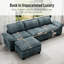 Ensemble de canapé modulaire rembourré 2 pièces, ensemble de canapé surdimensionné avec causeuse et fauteuil-1675255912