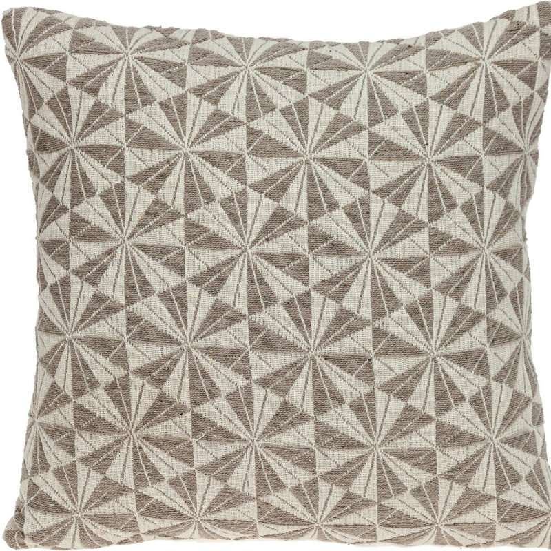 Dorri Transitional Beige Throw Pillow