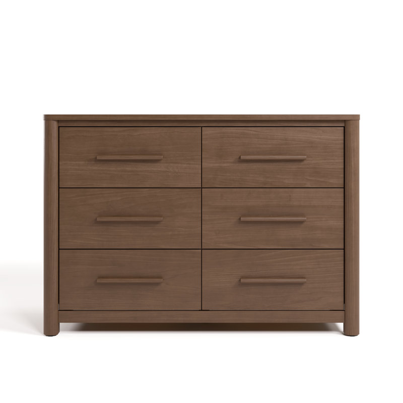 Commode 6 tiroirs Malta, Noisette