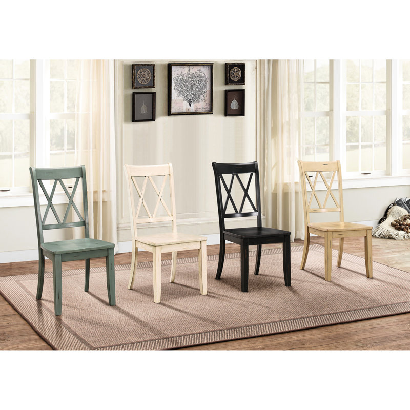 Ensemble de 2 chaises de style transitionnel, noires, placage pin, dossier, pour salle à manger, fini noir, bois.