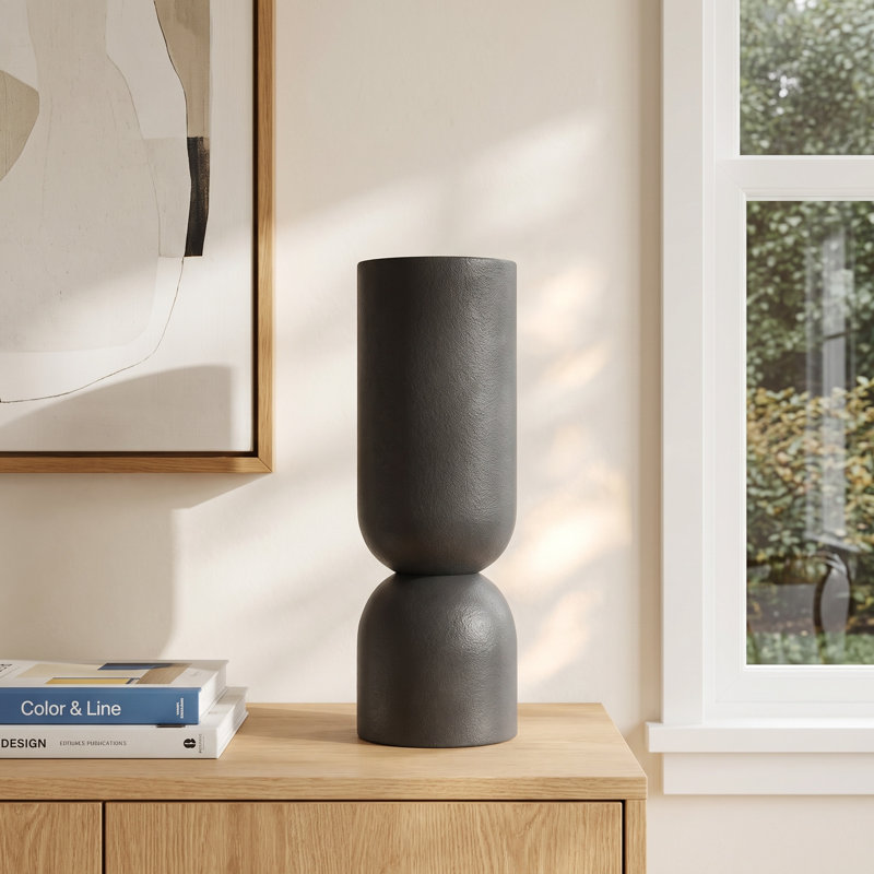 Post Vase, Black