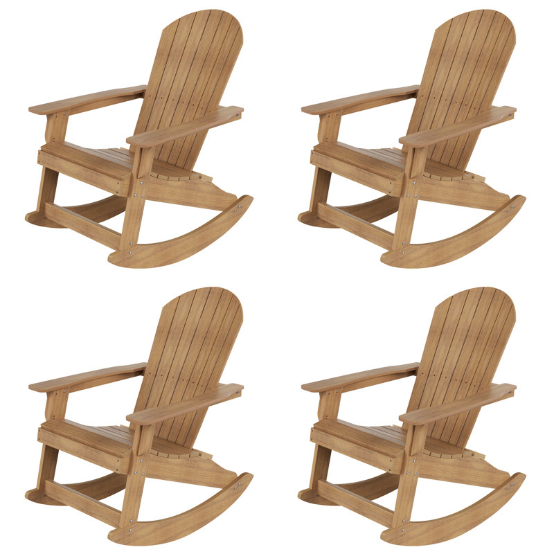 Arrlo Outdoor Adirondack HIPS Rocking Chair, Teak